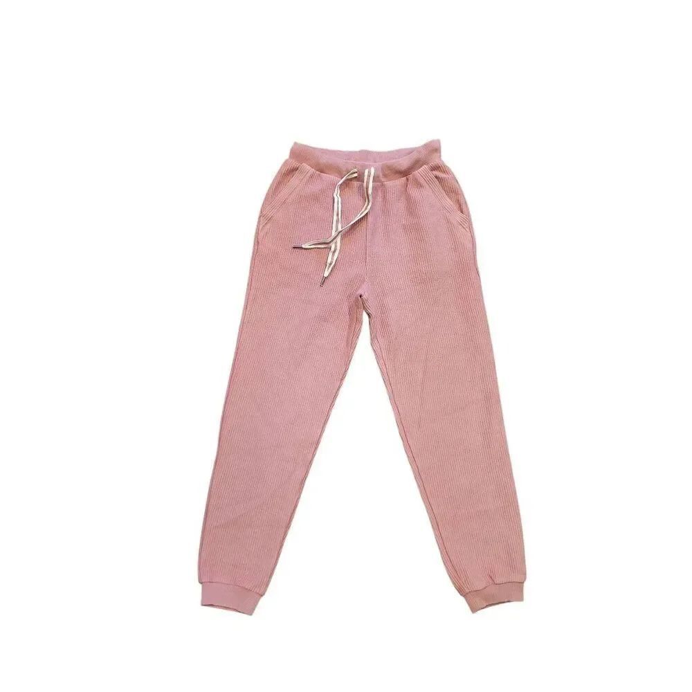 NWT American Eagle Jogger Pants Women's Small Pink Ribbed French Terry Cotton